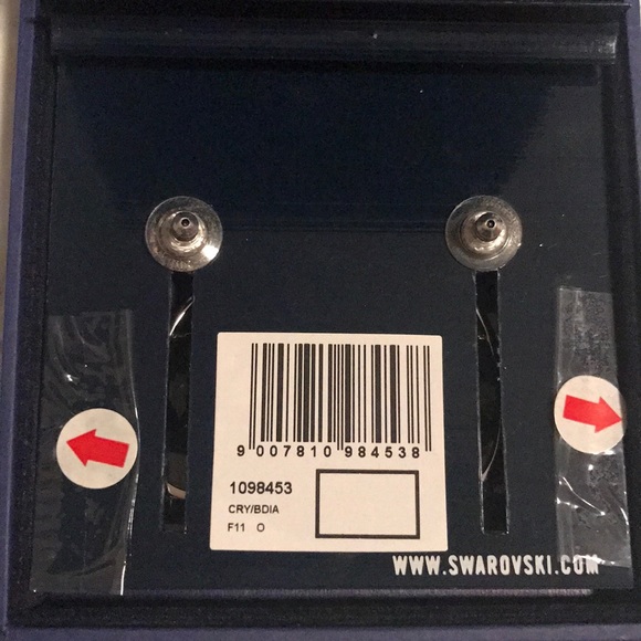 Swarovski Phoebe Black Diamond Pierced Earrings - Picture 2 of 3